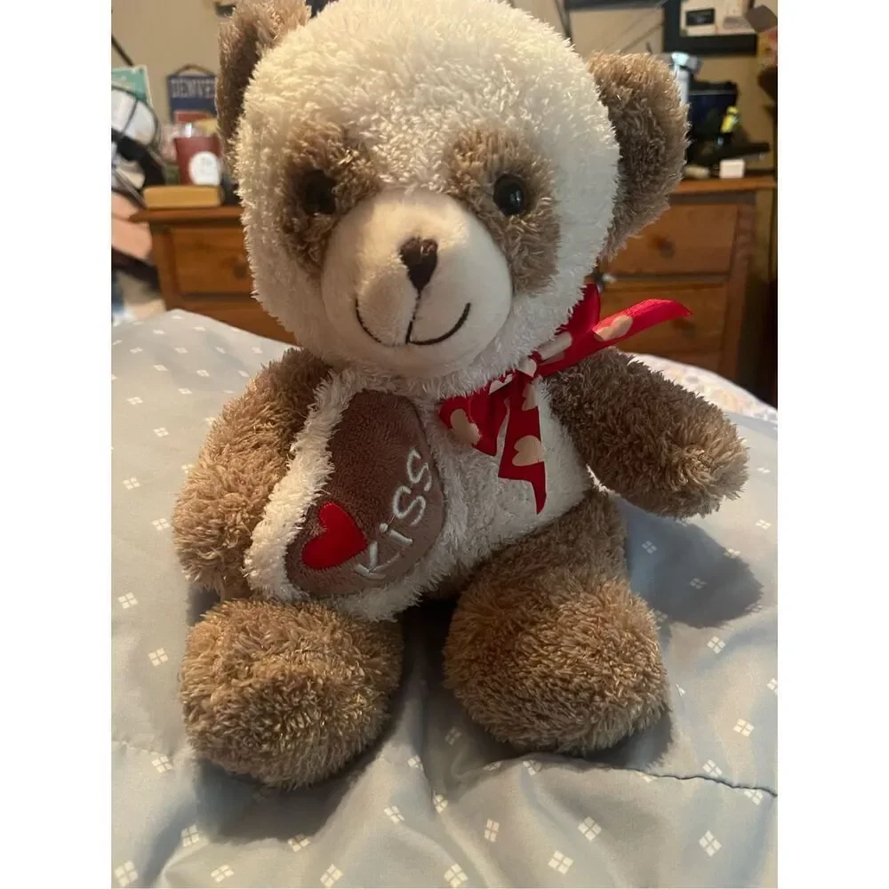 Dan Dee Multicolor Collectors Choice Valentines Teddy Bear with Kiss Heart 18